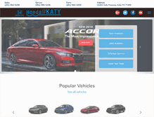 Tablet Screenshot of hondacarsofkaty.com